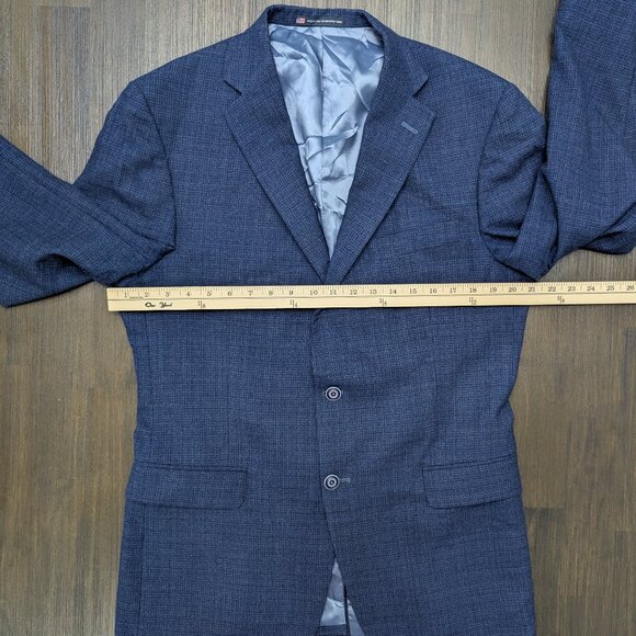 Hart Schaffner Marx | Men's Navy Blue Blazer/Sport Coat with Single Vent - Picture 7 of 9